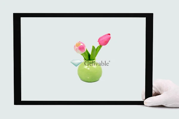Anti-reflective touch screen glass