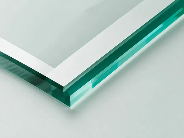Beveled glass edge
