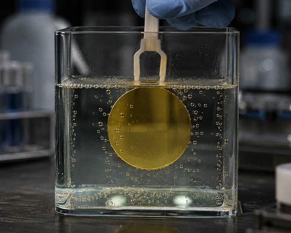 Copper coated glass for electronics and corrosion testing