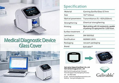 Medical glass cover