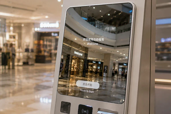 Glass mirror coating for commercial smart displays and digital signage