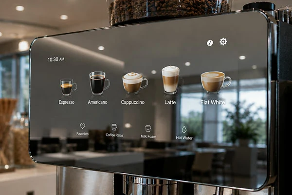 Glass mirror coating for smart appliance displays
