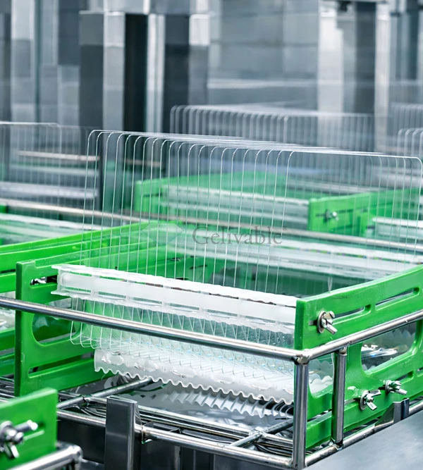Glass ultrasonic cleaning