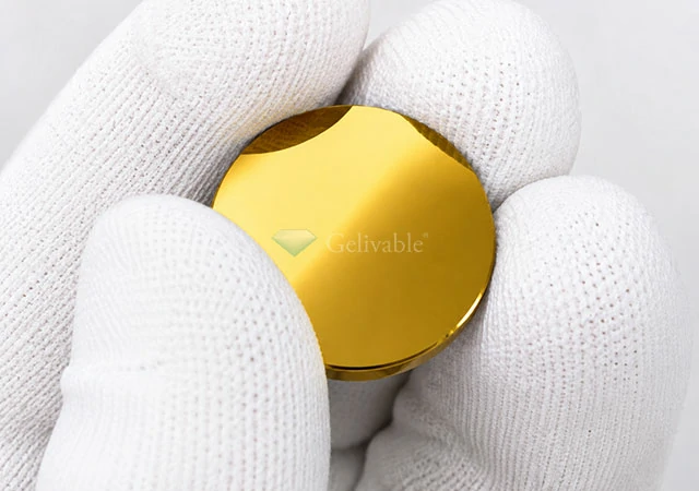 Custom gold coated glass with metallic thin film