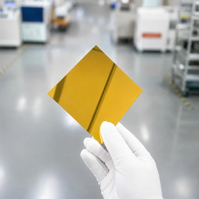 Gold silver and copper coated glass surface finishes