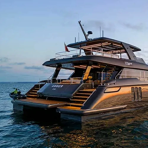 Yacht featuring a custom Gorilla Glass control-panel cover glass project