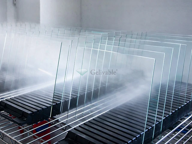 Grey glass etched AG and AF surface treatments