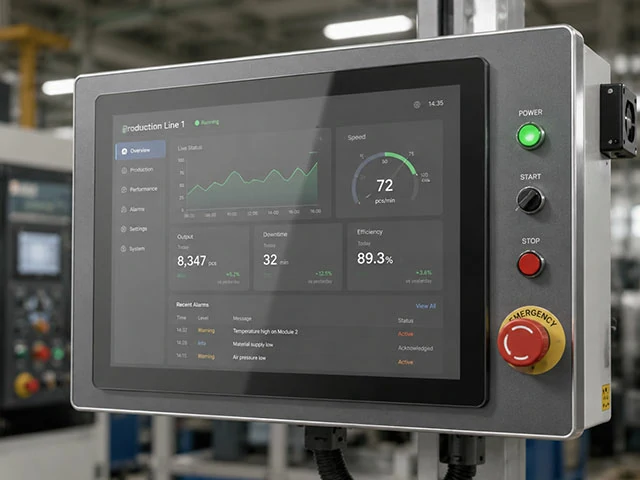 Grey glass for industrial HMI displays