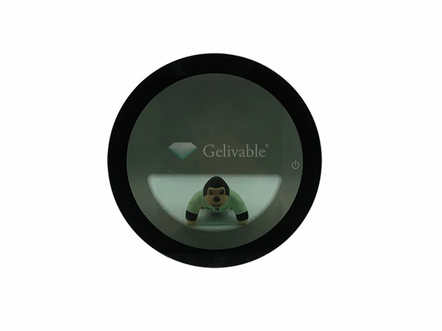 Grey glass integrated-black display cover
