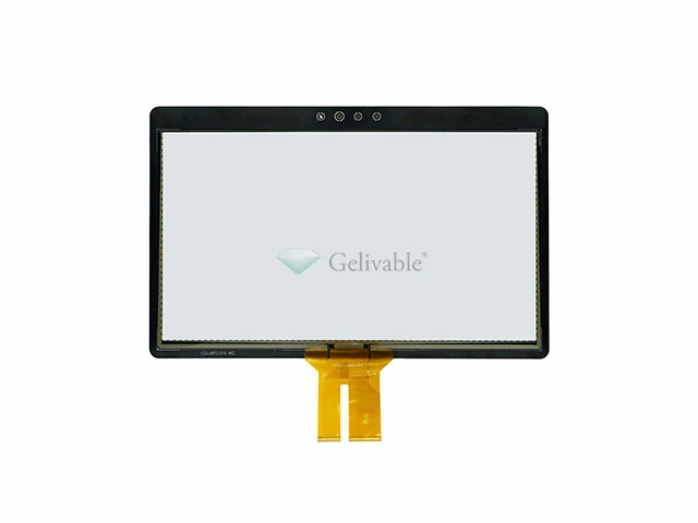 Grey glass for large-area integrated-black display panels