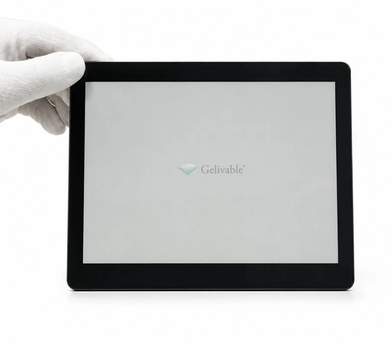 Grey glass material for integrated-black display cover applications