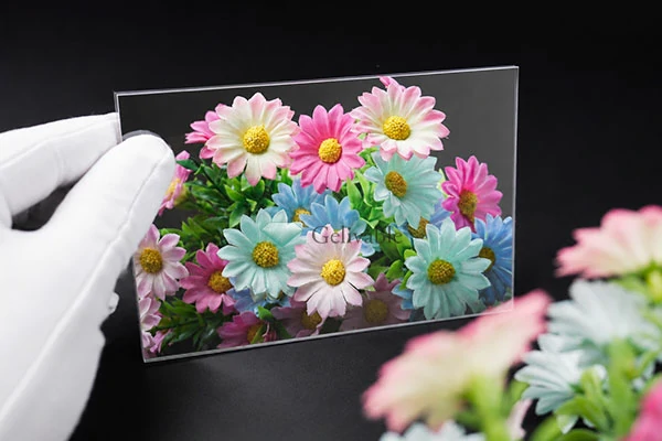Mirror-coated touch screen glass