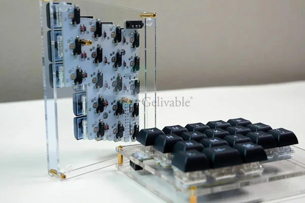 Precision drilled glass for industrial control keypads