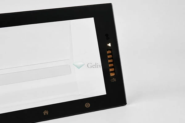 LCD glass with blind holes and recessed groove machining