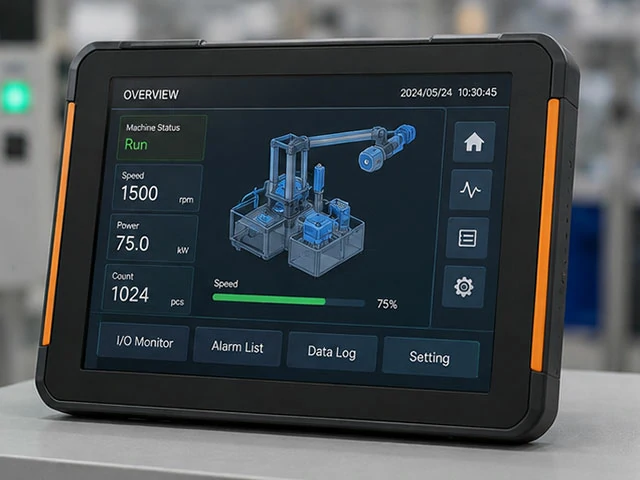 Soda-lime glass cover for industrial HMI displays