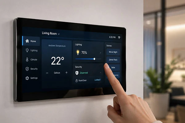 Thermally tempered glass for smart home devices and control panels