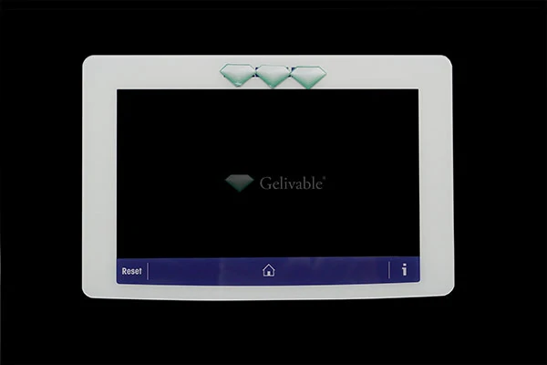 Two-color printed display glass panel