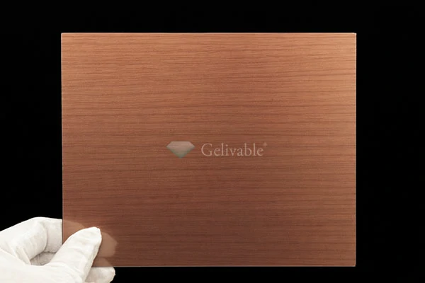 Wood grain glass panel for touch interfaces