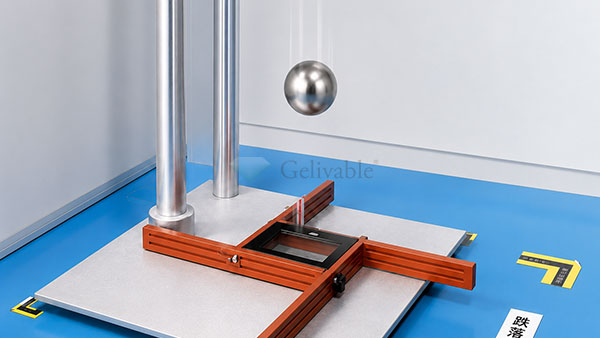 Gorilla Glass drop ball test for impact resistant display cover glass